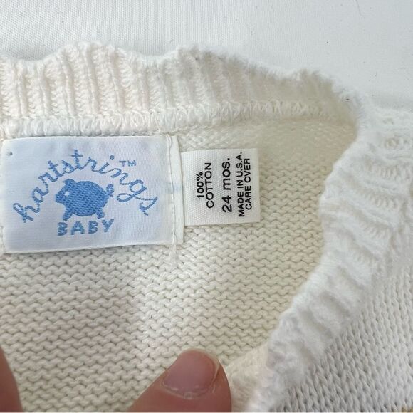 Vintage EUC 1990s Heartstrings Easter Chicks Cardigan Sweater Deadstock 24 M - Picture 7 of 9